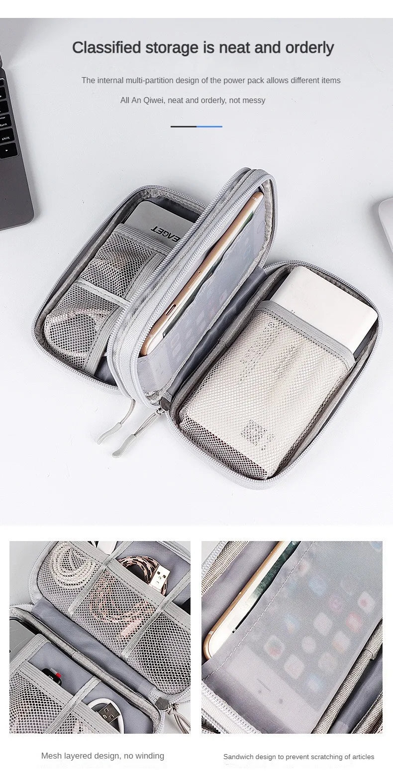 Digital Accessories Organizer for Cables, Earphones, and Power Banks