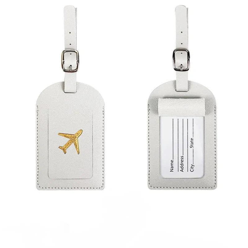 Stamped Leather Business Luggage Tag