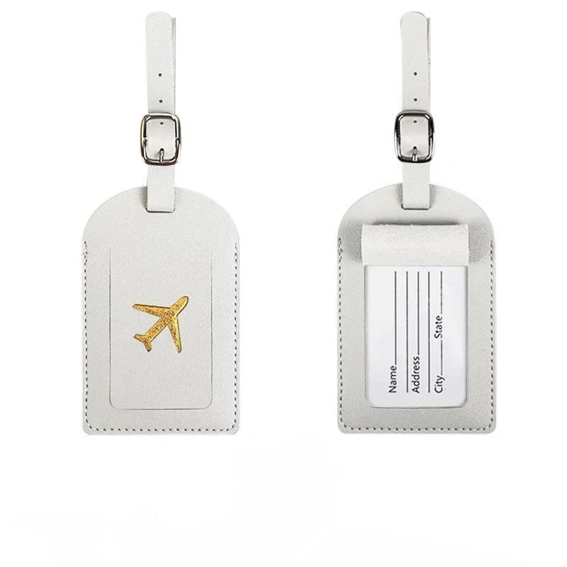 Stamped Leather Business Luggage Tag