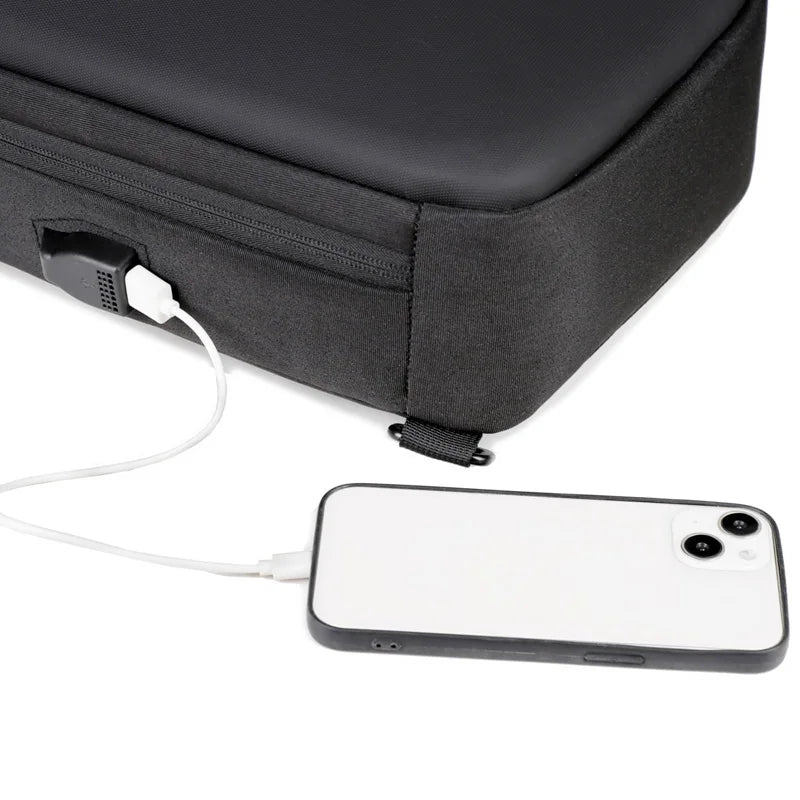 Anti-Theft Combination Lock Chest Bag with USB Charging Port