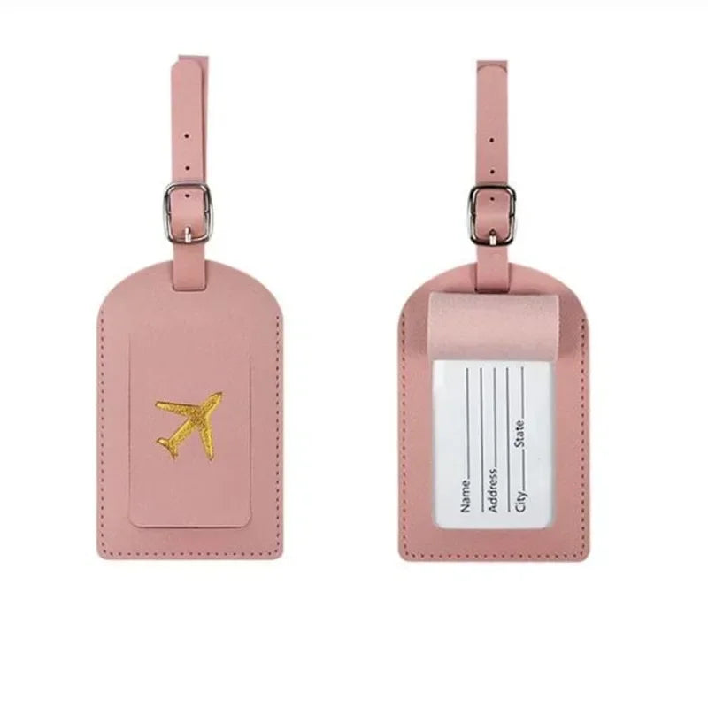 Stamped Leather Business Luggage Tag