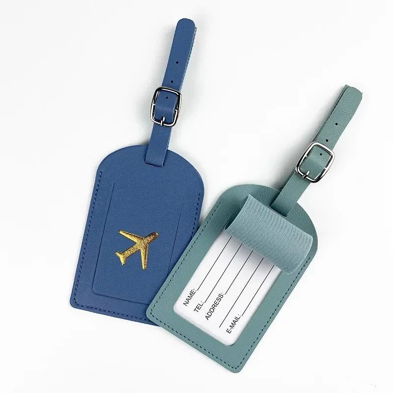 Stamped Leather Business Luggage Tag