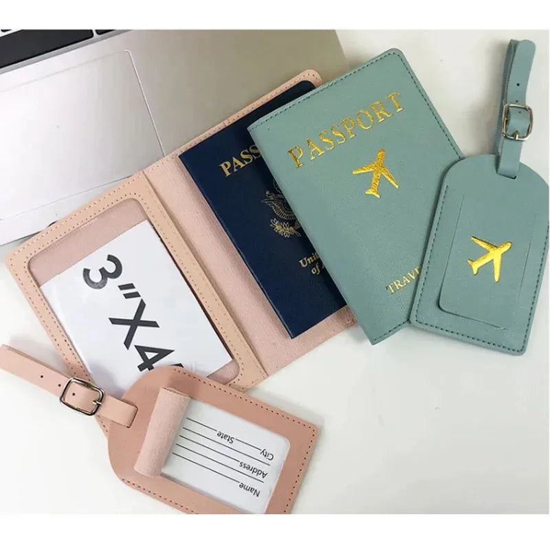 Stamped Leather Business Luggage Tag