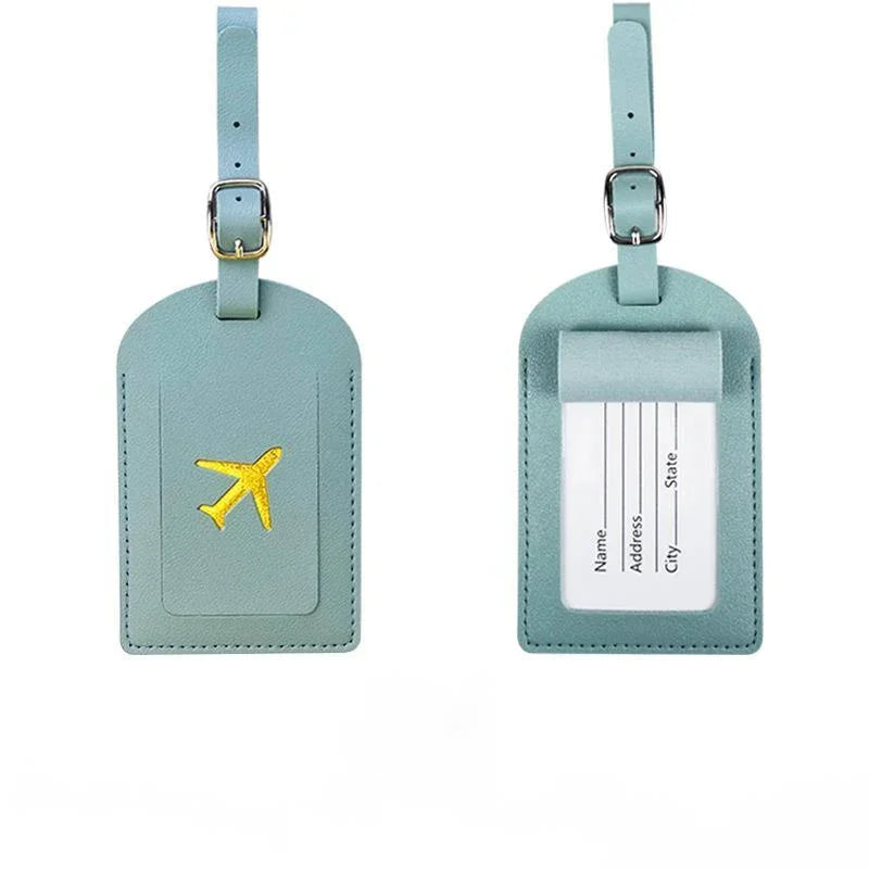 Stamped Leather Business Luggage Tag