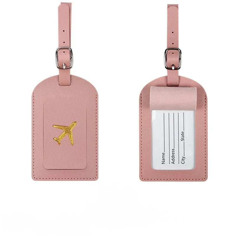 Stamped Leather Business Luggage Tag