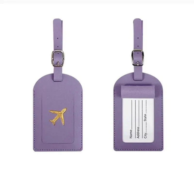 Stamped Leather Business Luggage Tag