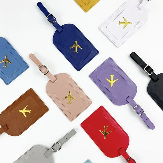 Stamped Leather Business Luggage Tag