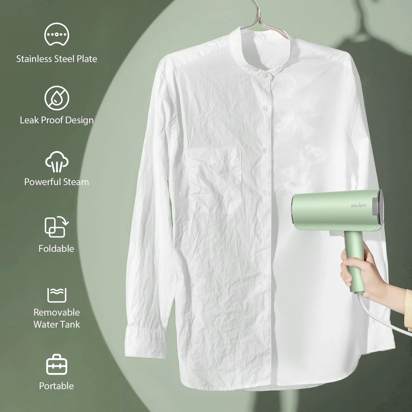 Portable Handheld Garment Steamer – Fast Heat & Mite Removal