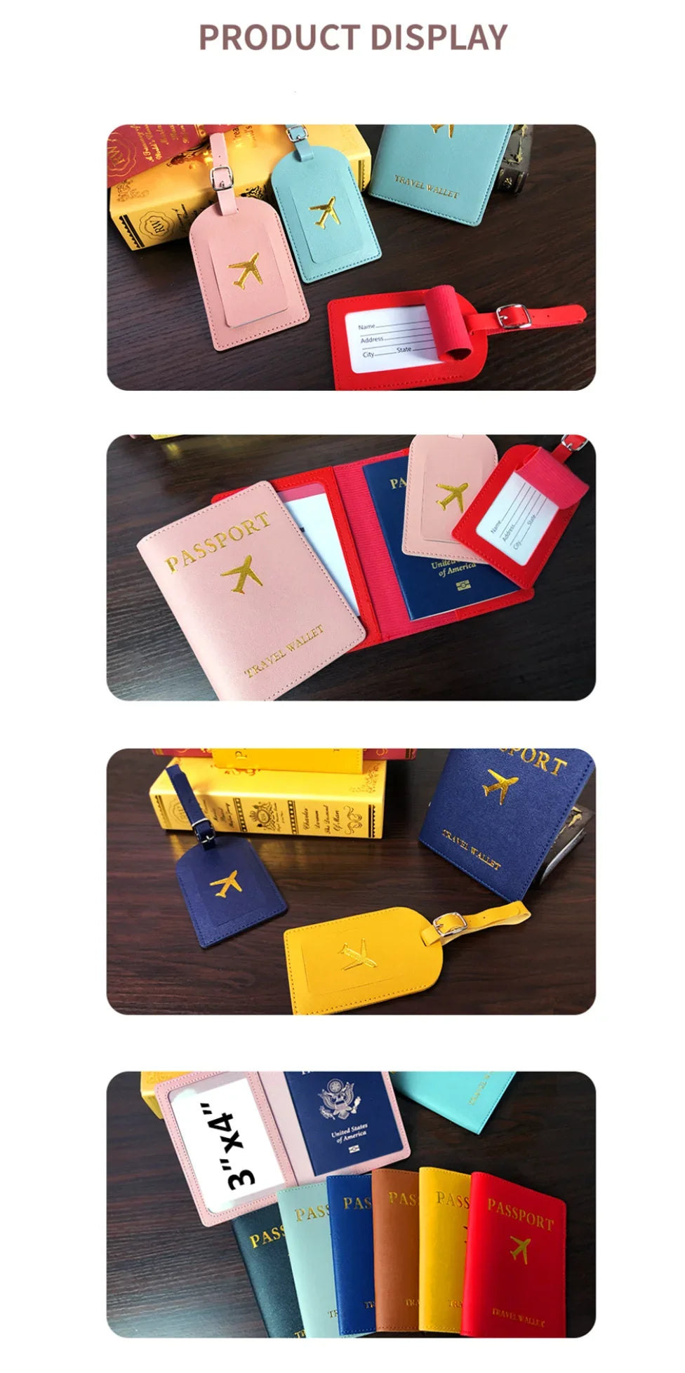 Stamped Leather Business Luggage Tag