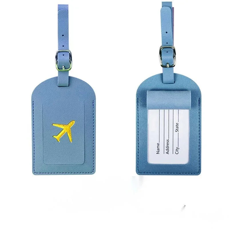 Stamped Leather Business Luggage Tag