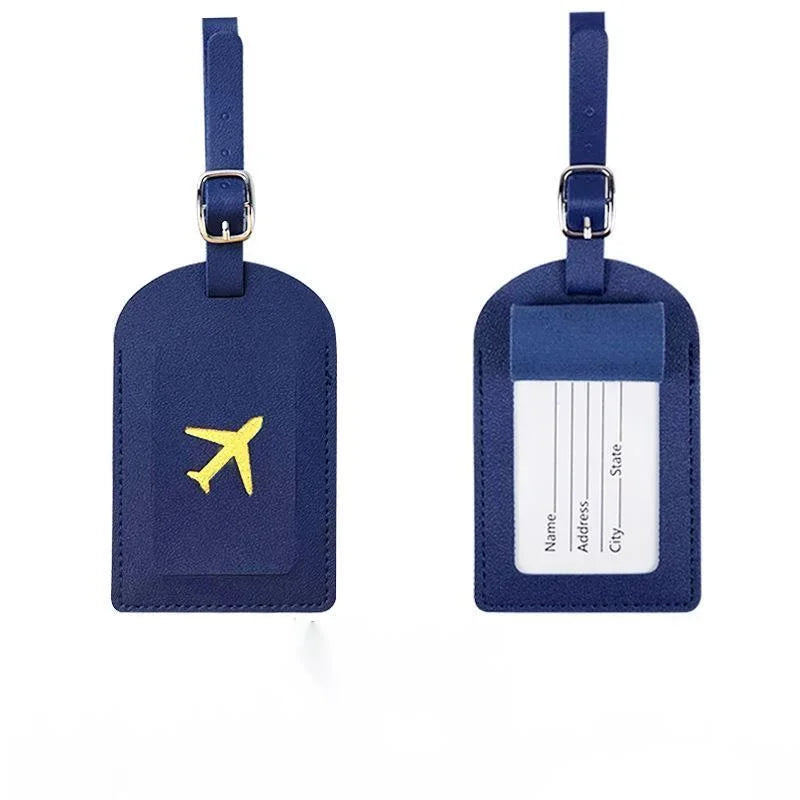 Stamped Leather Business Luggage Tag