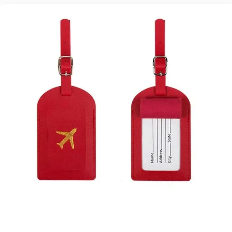 Stamped Leather Business Luggage Tag