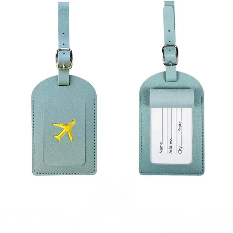 Stamped Leather Business Luggage Tag