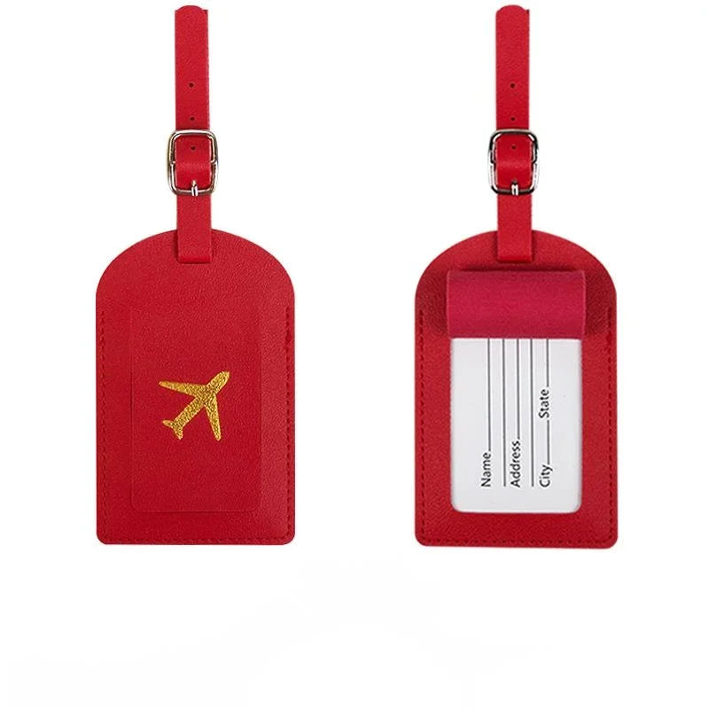 Stamped Leather Business Luggage Tag