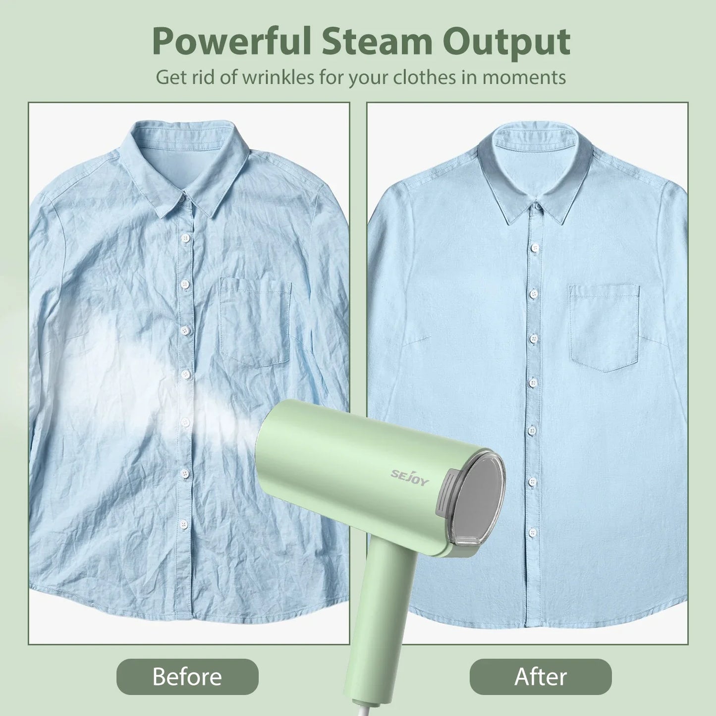 Portable Handheld Garment Steamer – Fast Heat & Mite Removal