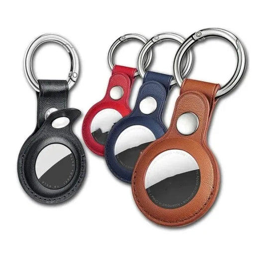 Apple AirTag PU Leather Case with Keychain