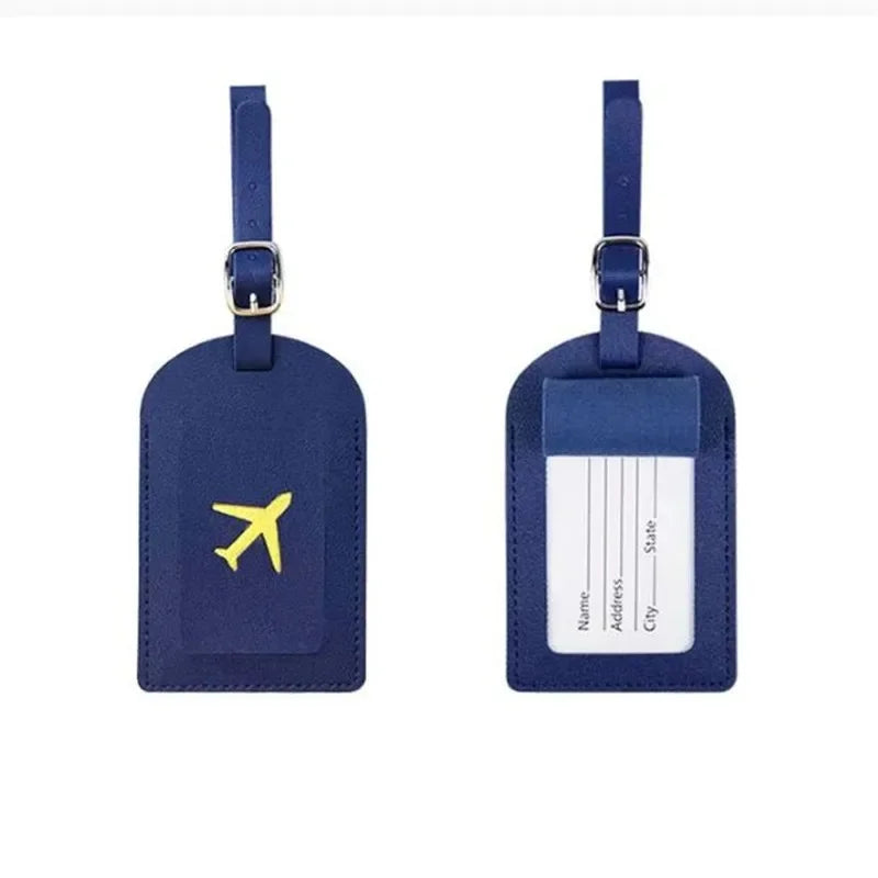 Stamped Leather Business Luggage Tag
