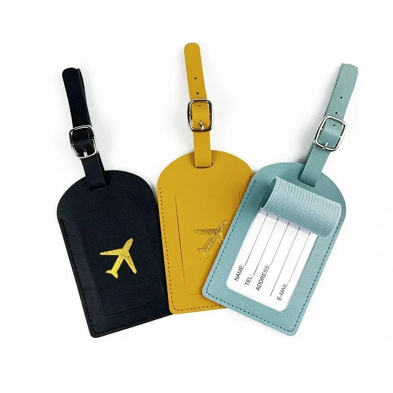 Stamped Leather Business Luggage Tag