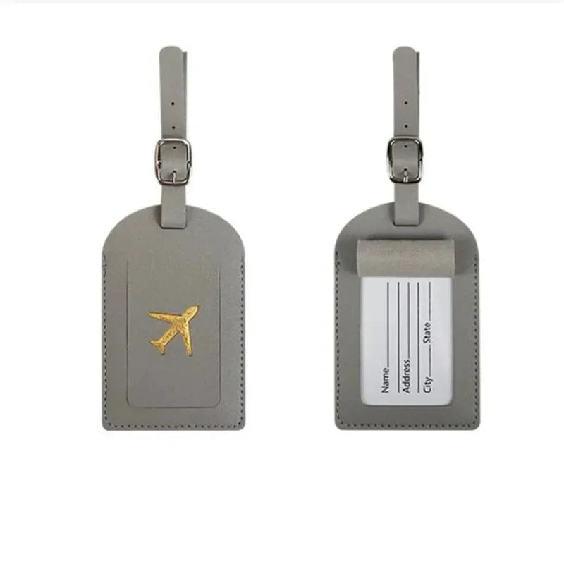 Stamped Leather Business Luggage Tag