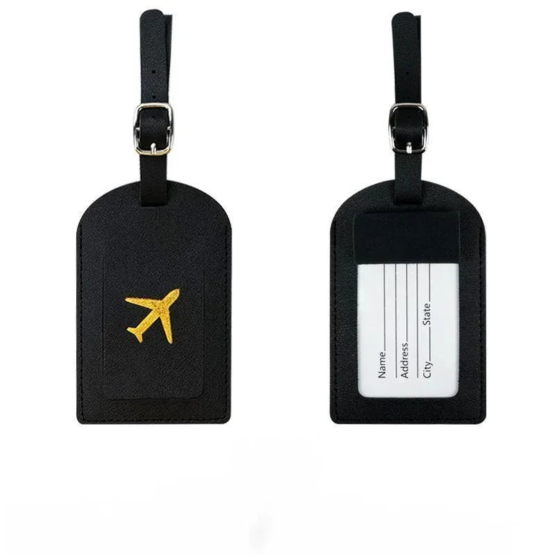 Stamped Leather Business Luggage Tag
