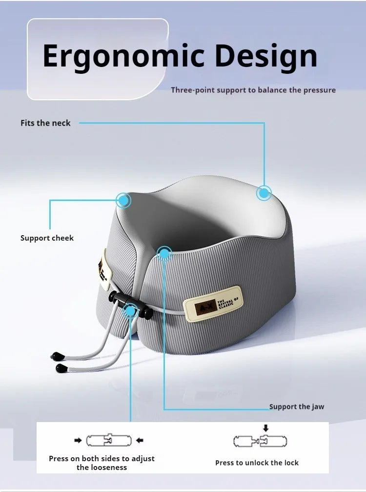 Memory Foam U-Shaped Travel Pillow
