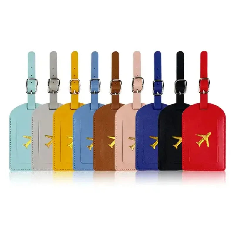 Stamped Leather Business Luggage Tag