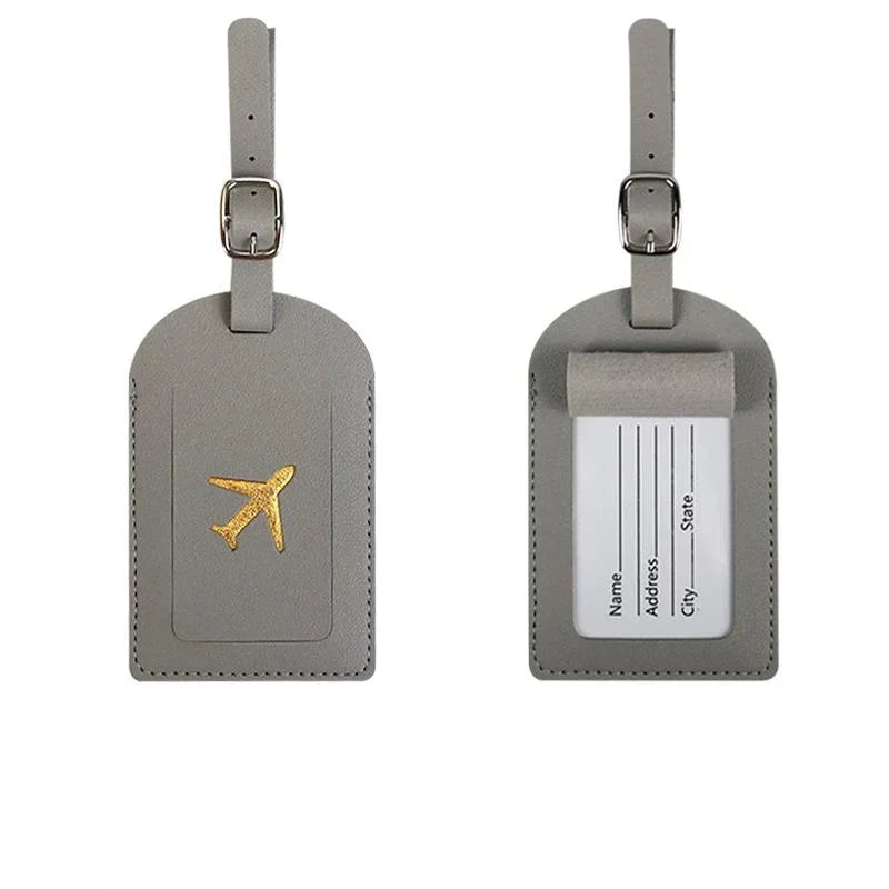 Stamped Leather Business Luggage Tag