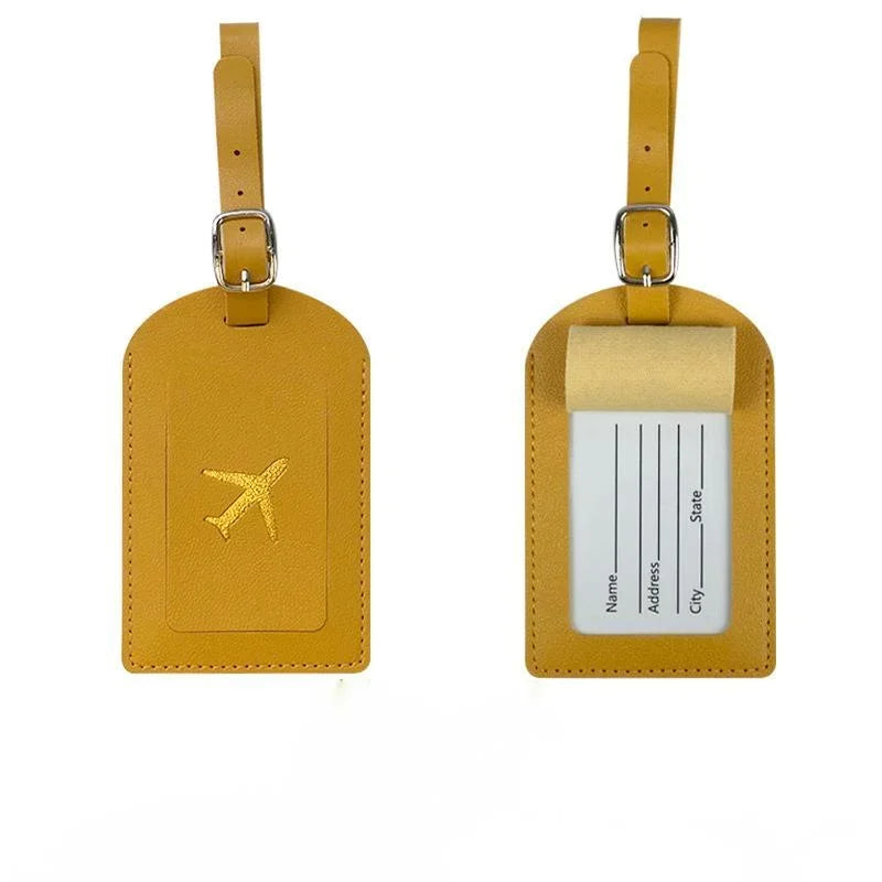 Stamped Leather Business Luggage Tag